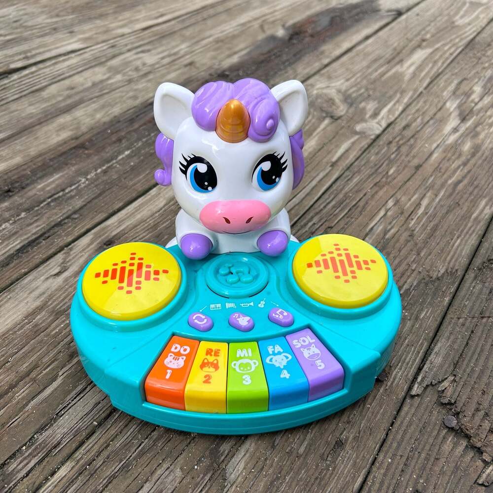 KiddoLab Unicorn Musical Piano and Drum Toy for Toddlers
